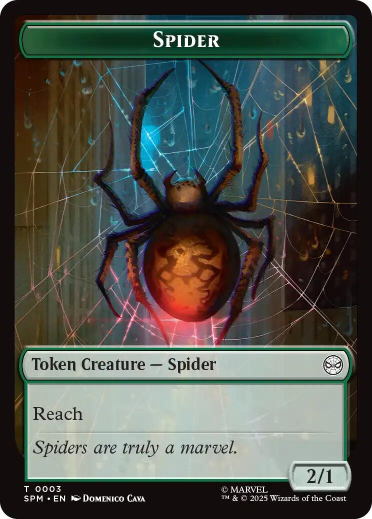 Spider // Treasure Double-Sided Token [Marvel's Spider-Man Tokens] | Local Legends