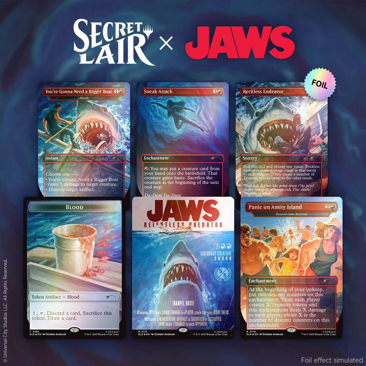 Secret Lair: Drop Series - Secret Lair x Jaws: Terror of Amity Island (Rainbow Foil Edition) | Local Legends