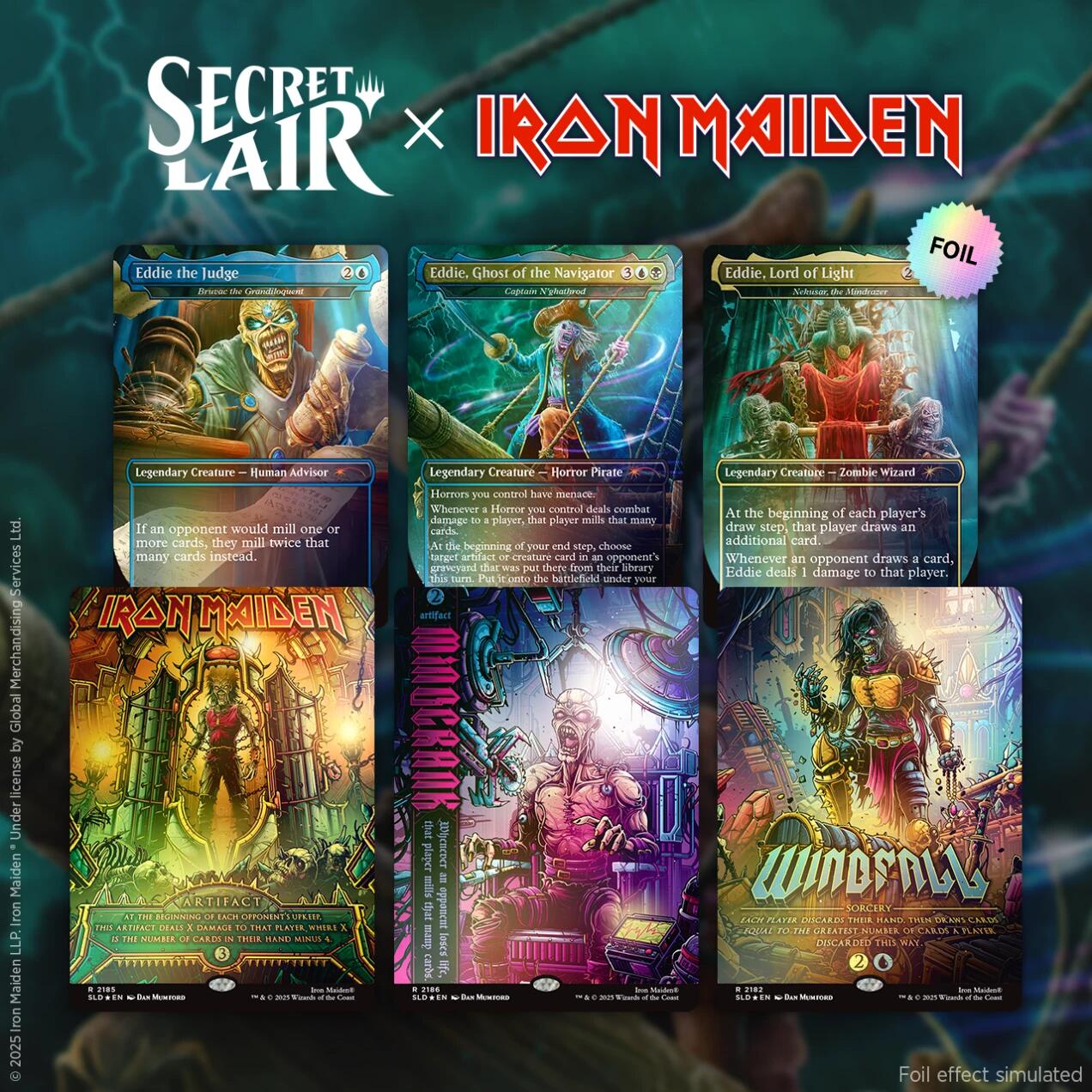 Secret Lair: Drop Series - Secret Lair x Iron Maiden: Eddie Unchained (Rainbow Foil Edition) | Local Legends