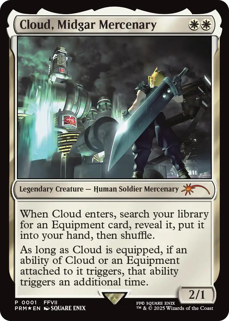 Cloud, Midgar Mercenary (Borderless) [Pro Tour Promos] | Local Legends