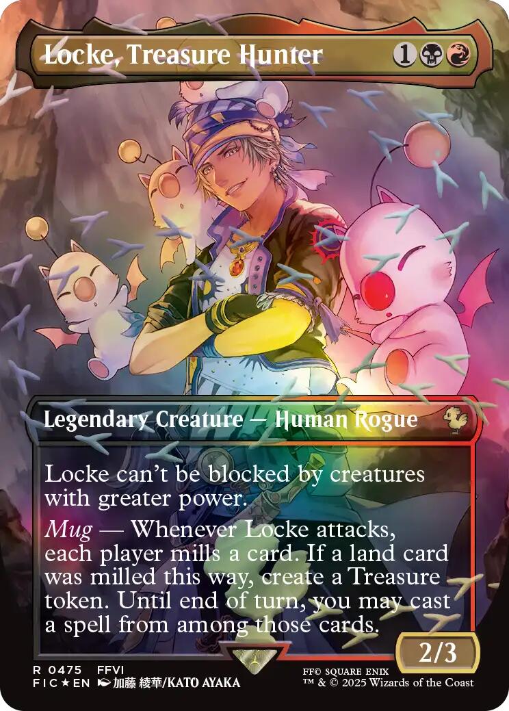 Locke, Treasure Hunter (Borderless) (Chocobo Track Foil) [FINAL FANTASY Commander] | Local Legends