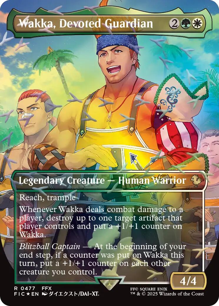 Wakka, Devoted Guardian (Borderless) (Chocobo Track Foil) [FINAL FANTASY Commander] | Local Legends