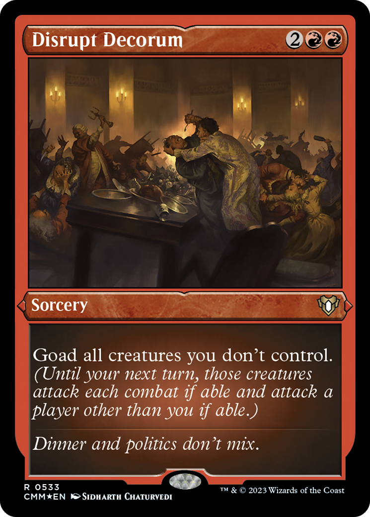 Disrupt Decorum (Foil Etched) [Commander Masters] | Local Legends