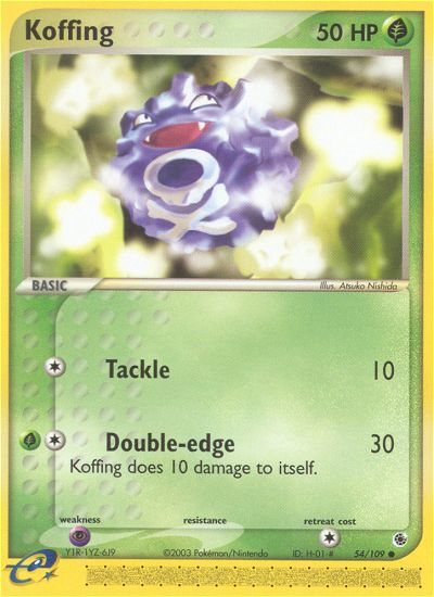 Koffing (54/109) [EX: Ruby & Sapphire] | Golgari Games