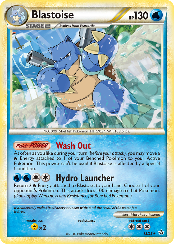 Blastoise (13/95) [HeartGold & SoulSilver: Unleashed] | Golgari Games