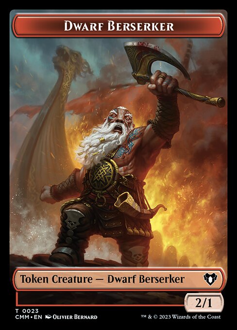 Elemental (0026) // Dwarf Berserker Double-Sided Token [Commander Masters Tokens] | Local Legends