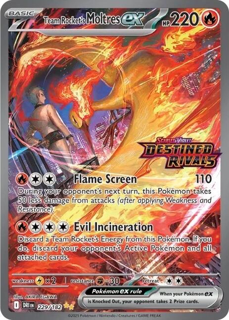 Team Rocket's Moltres ex - 229/182 (Destined Rivals Stamp) | Local Legends