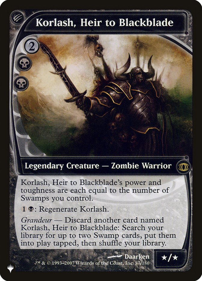 Korlash, Heir to Blackblade [The List] | Local Legends