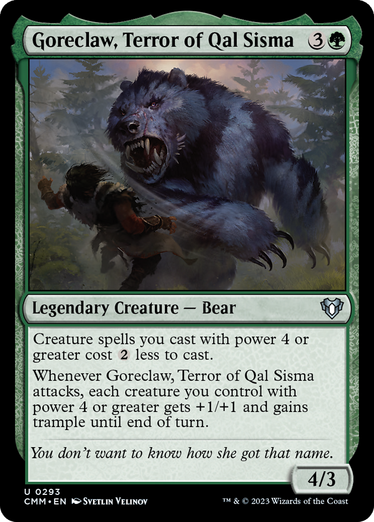 Goreclaw, Terror of Qal Sisma [Commander Masters] | Golgari Games