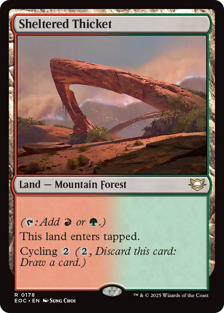 Sheltered Thicket [Edge of Eternities Commander] | Local Legends