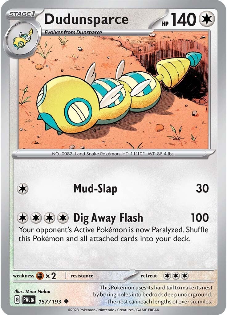 Dudunsparce (157/193) [Scarlet & Violet: Paldea Evolved] | Golgari Games