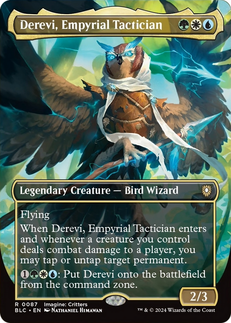Derevi, Empyrial Tactician (Borderless) [Bloomburrow Commander] | Local Legends