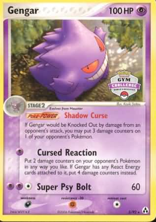 Gengar (5/92) (Gym Challenge) [EX: Legend Maker] | Local Legends
