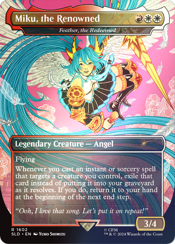 Miku, the Renowned - Feather, the Redeemed (Rainbow Foil) [Secret Lair Drop Series] | Local Legends