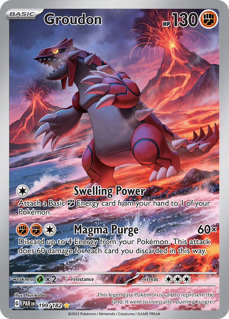 Groudon (199/182) [Scarlet & Violet: Paradox Rift] | Golgari Games