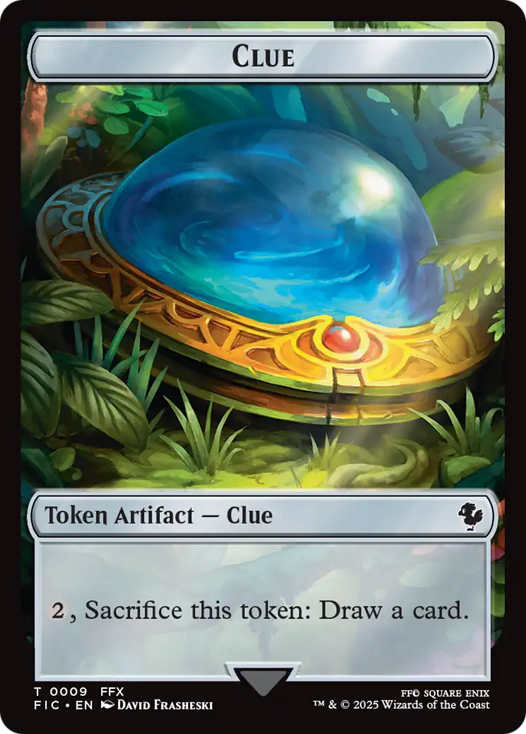 Clue // Treasure Double-Sided Token (Surge Foil) [FINAL FANTASY Commander Tokens] | Local Legends