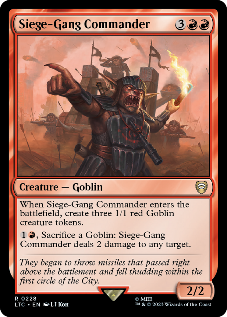 Siege-Gang Commander [The Lord of the Rings: Tales of Middle-Earth Commander] | Local Legends