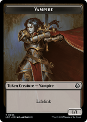 Vampire (0006) // Vampire Demon Double-Sided Token [The Lost Caverns of Ixalan Commander Tokens] | Local Legends