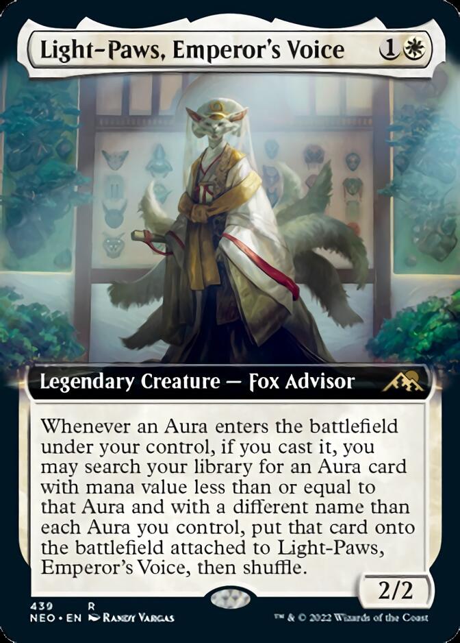 Light-Paws, Emperor's Voice (Extended Art) [Kamigawa: Neon Dynasty] | Golgari Games