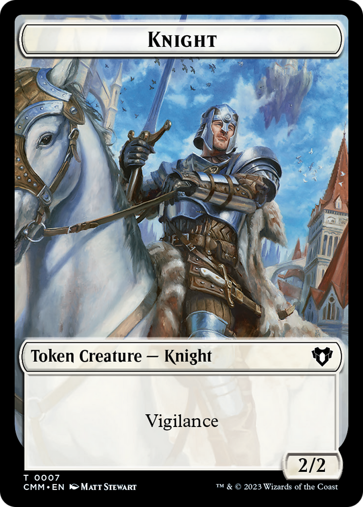 Spirit (0039) // Knight Double-Sided Token [Commander Masters Tokens] | Golgari Games