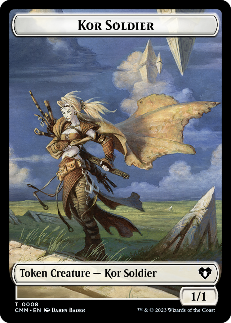 Zombie (0019) // Kor Soldier Double-Sided Token [Commander Masters Tokens] | Golgari Games