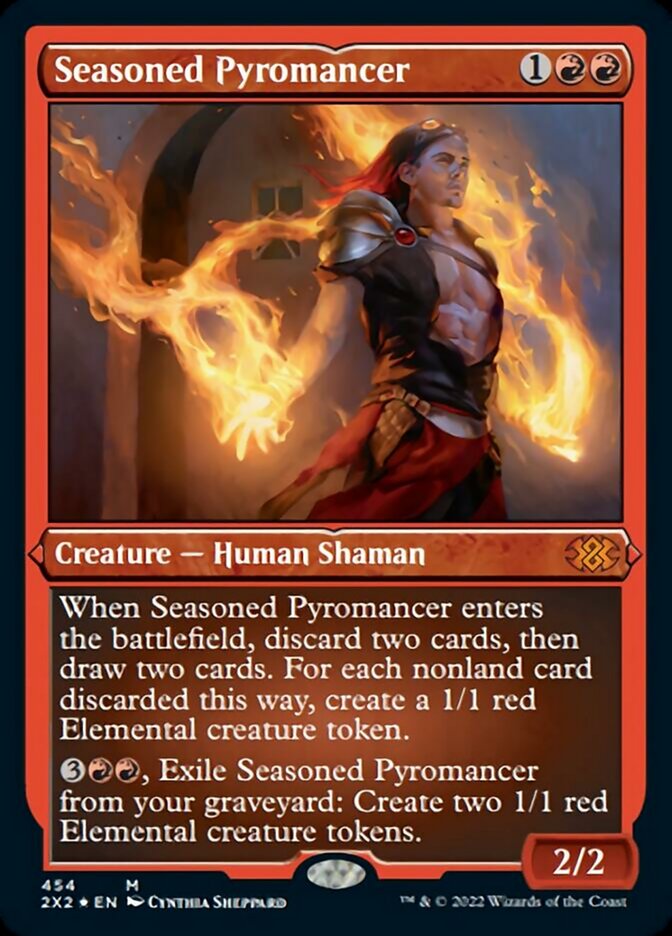 Seasoned Pyromancer (Foil Etched) [Double Masters 2022] | Local Legends