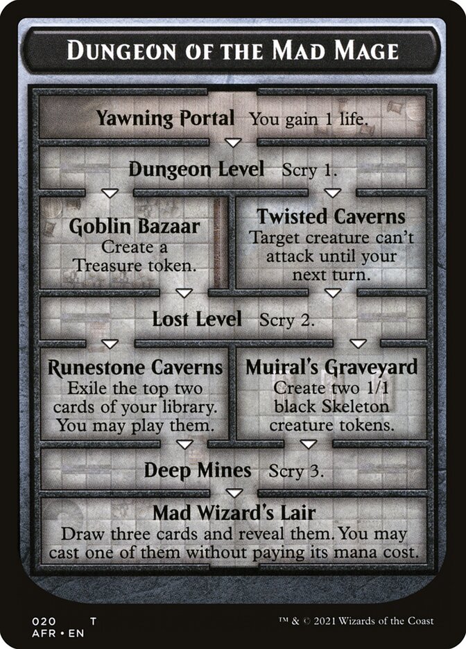 Dungeon of the Mad Mage Token (Oversized) [Oversize Cards] | Local Legends