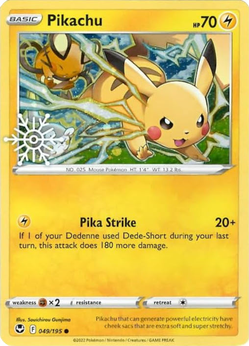 Pikachu (049/195) (Holiday Calendar) [Sword & Shield: Silver Tempest] | Golgari Games