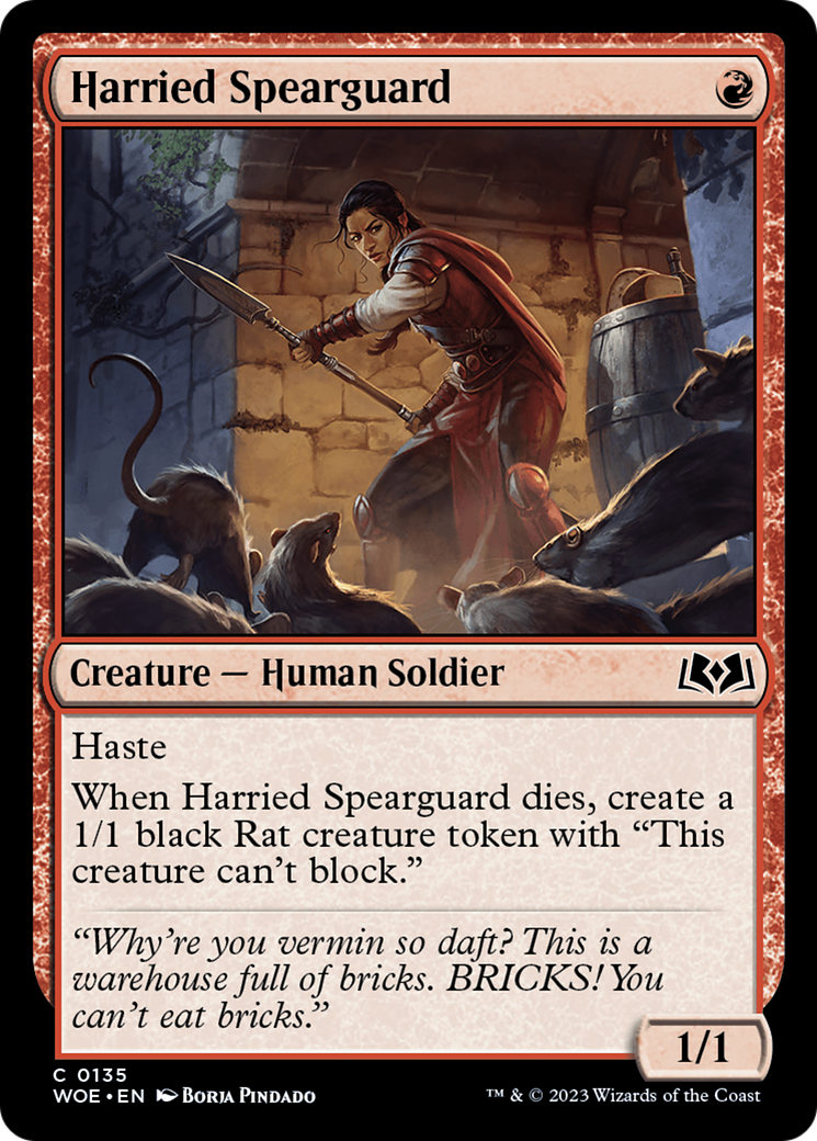 Harried Spearguard [Wilds of Eldraine] | Local Legends