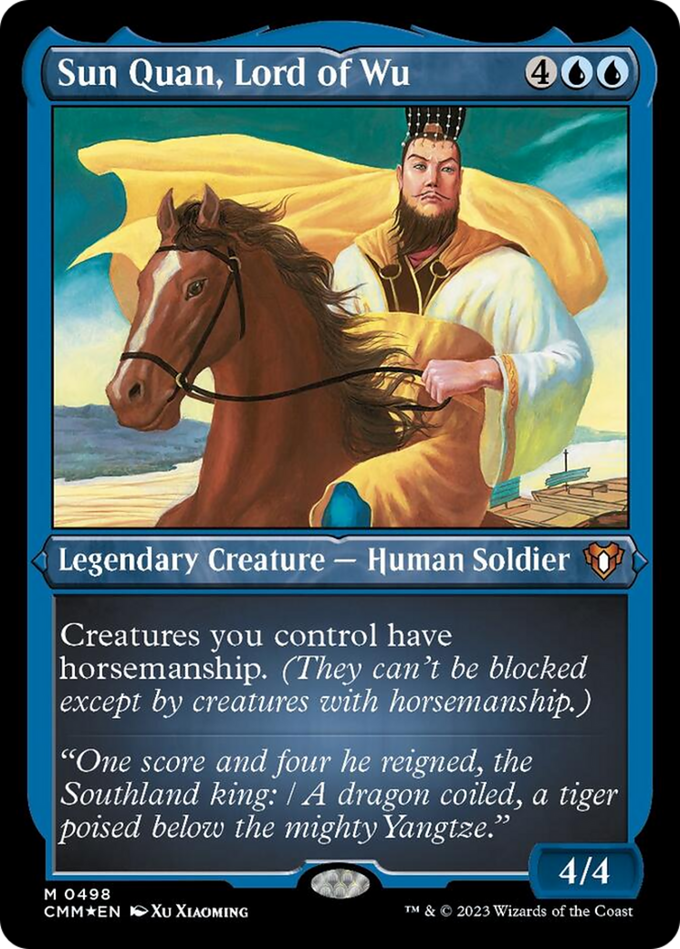 Sun Quan, Lord of Wu (Foil Etched) [Commander Masters] | Local Legends