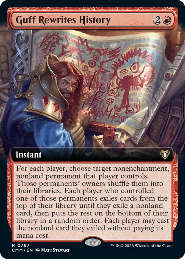 Guff Rewrites History (Extended Art) [Commander Masters] | Local Legends