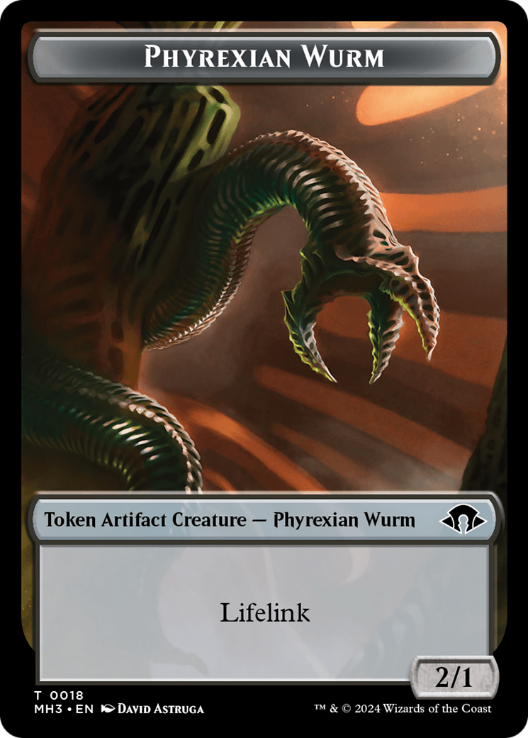 Servo // Phyrexian Wurm (0018) Double-Sided Token [Modern Horizons 3 Tokens] | Local Legends