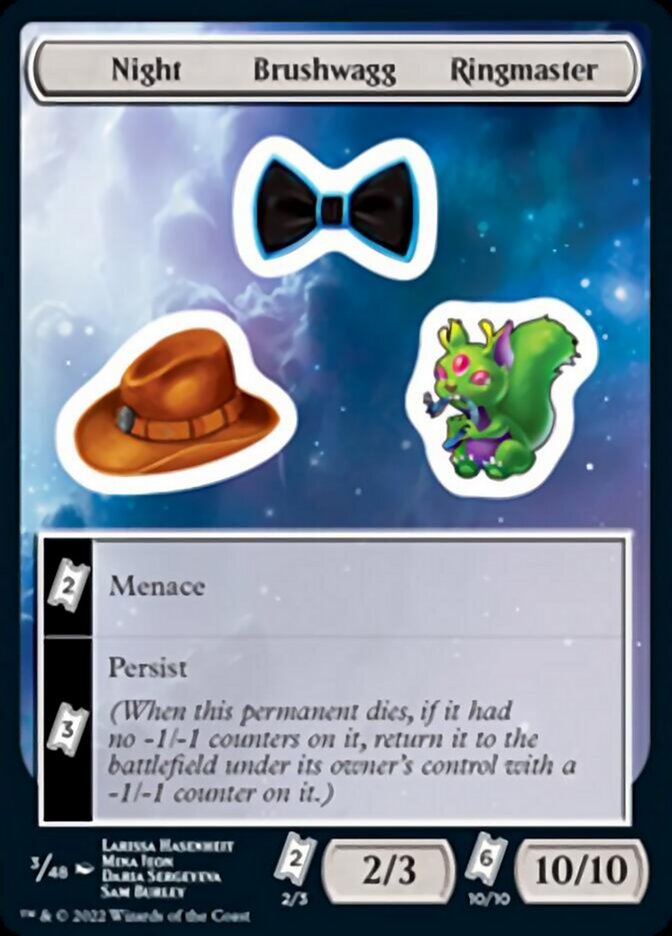 Night Brushwagg Ringmaster [Unfinity Stickers] | Golgari Games