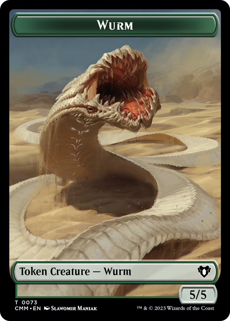 Wurm // Spider Double-Sided Token [Commander Masters Tokens] | Golgari Games