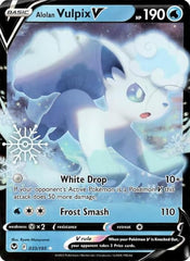 Alolan Vulpix V (033/195) (Holiday Calendar) [Sword & Shield: Silver Tempest] | Golgari Games