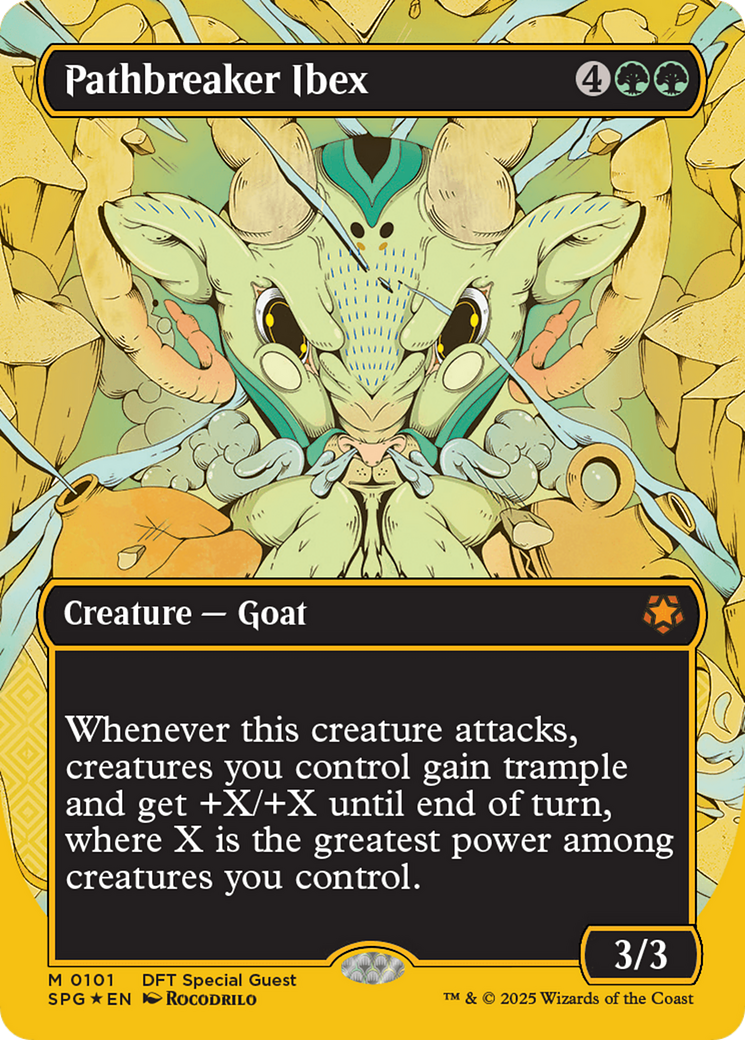 Pathbreaker Ibex (Borderless) (First-Place Foil) [Aetherdrift Special Guests] | Local Legends