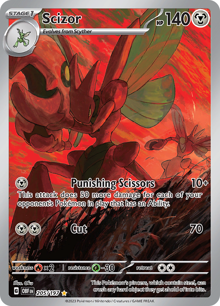 Scizor (205/197) [Scarlet & Violet: Obsidian Flames] | Golgari Games