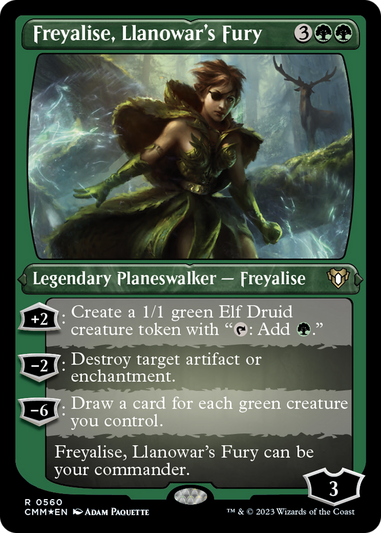 Freyalise, Llanowar's Fury (Foil Etched) [Commander Masters] | Golgari Games