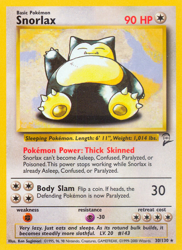 Snorlax (30/130) [Base Set 2] | Local Legends