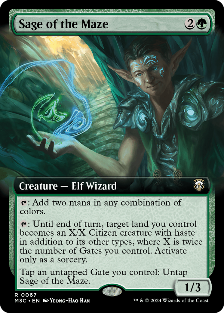 Sage of the Maze (Extended Art) (Ripple Foil) [Modern Horizons 3 Commander] | Local Legends