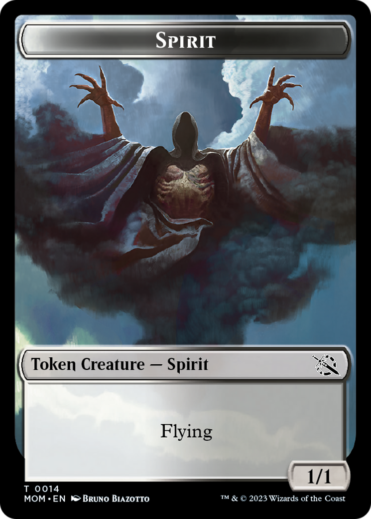 Knight (7) // Spirit (14) Double-Sided Token [March of the Machine Commander Tokens] | Local Legends