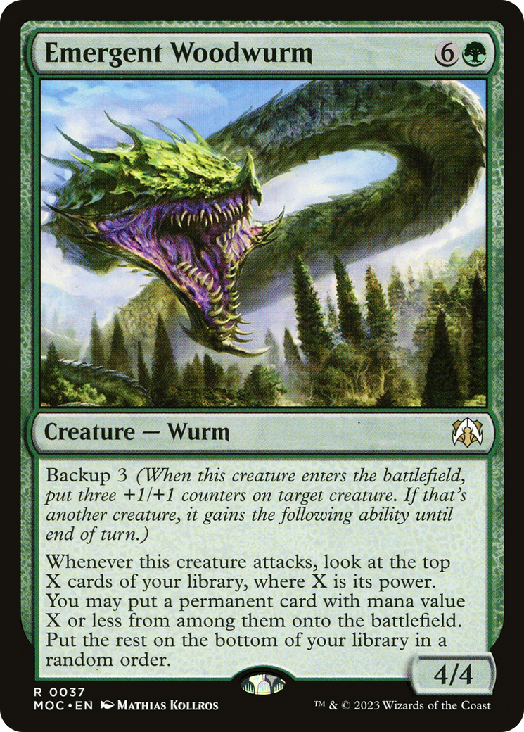 Emergent Woodwurm [March of the Machine Commander] | Golgari Games