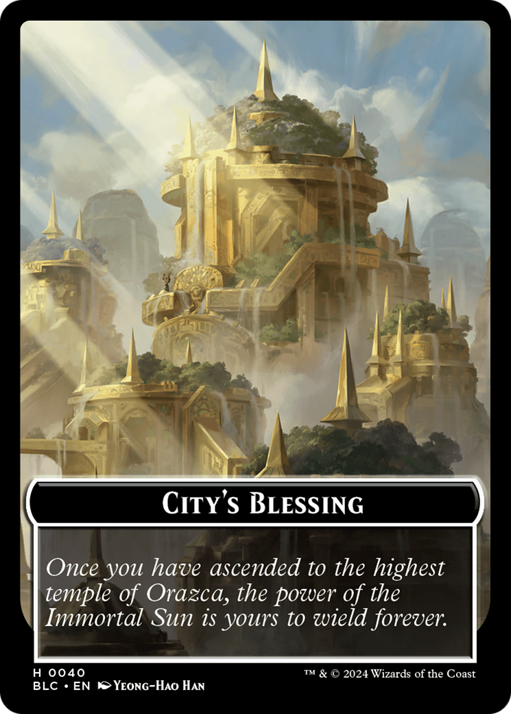 Hamster // City's Blessing Double-Sided Token [Bloomburrow Commander Tokens] | Golgari Games