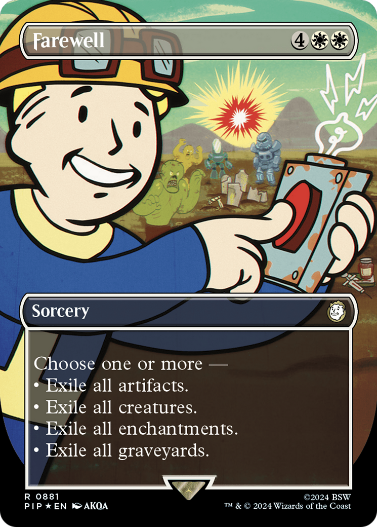 Farewell (Borderless) (Surge Foil) [Fallout] | Local Legends