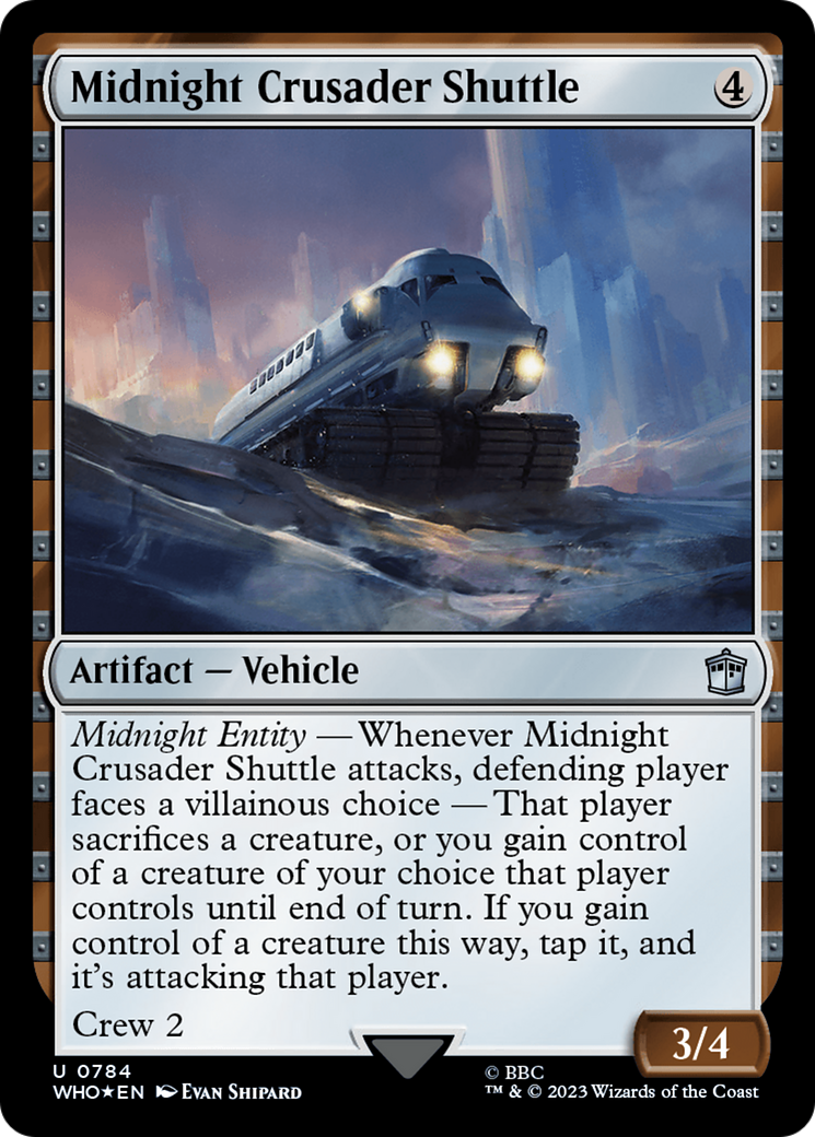 Midnight Crusader Shuttle (Surge Foil) [Doctor Who] | Golgari Games