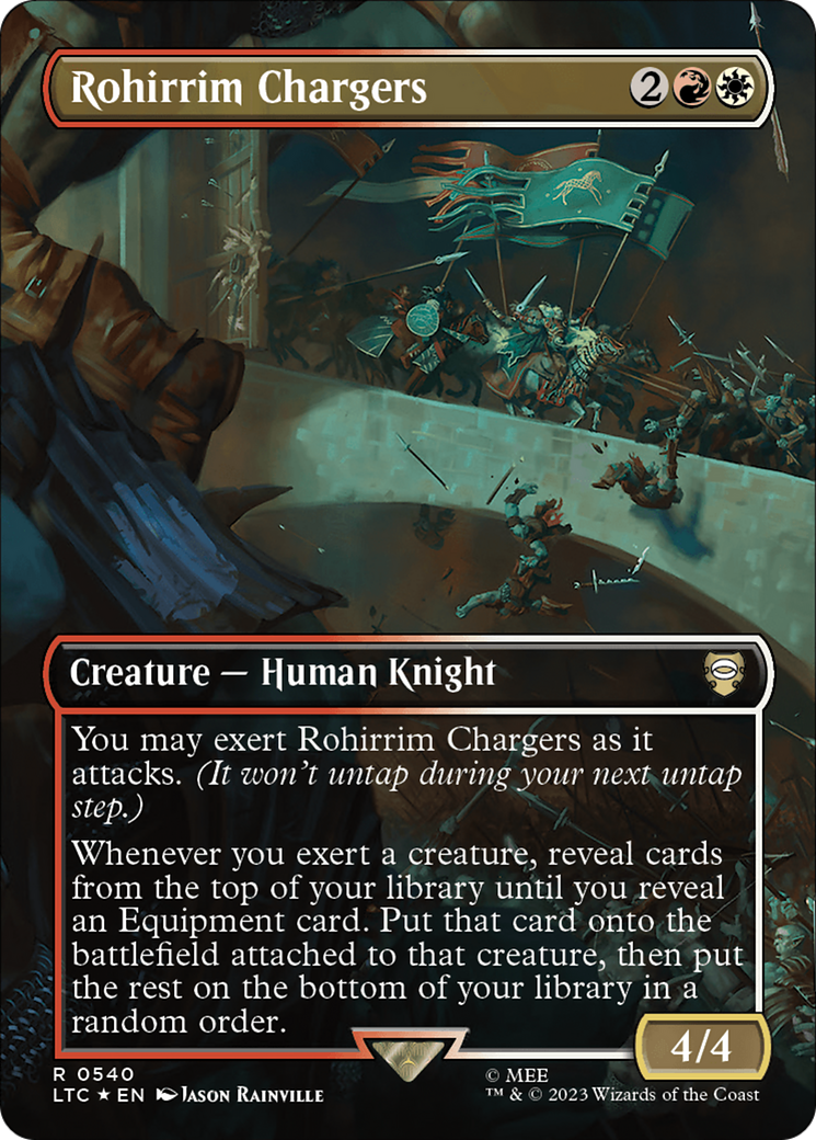 Rohirrim Chargers (Borderless) (Surge Foil) [The Lord of the Rings: Tales of Middle-Earth Commander] | Local Legends