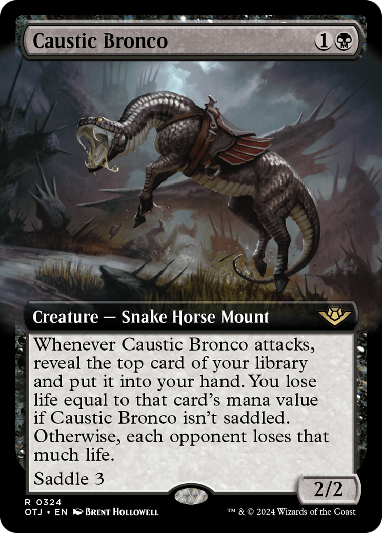Caustic Bronco (Extended Art) [Outlaws of Thunder Junction] | Local Legends