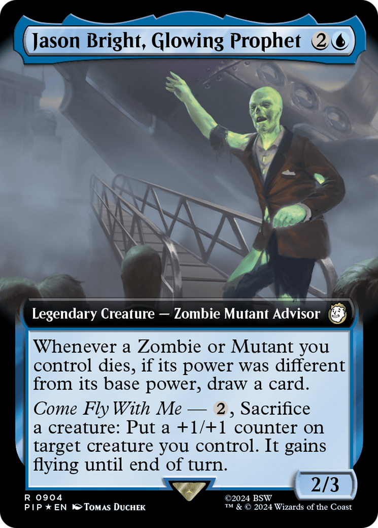 Jason Bright, Glowing Prophet (Extended Art) (Surge Foil) [Fallout] | Local Legends