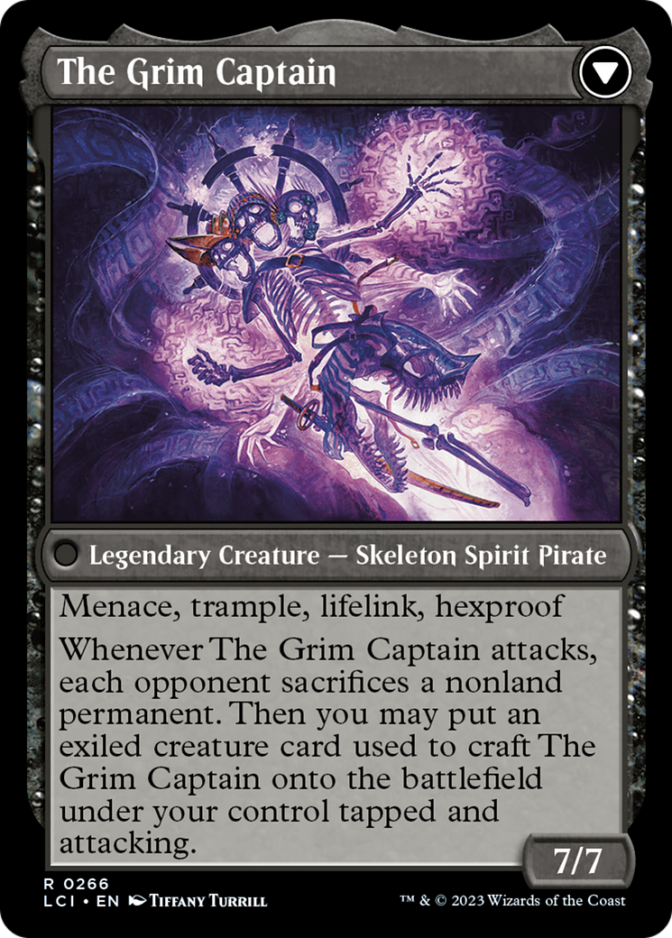 Throne of the Grim Captain // The Grim Captain [The Lost Caverns of Ixalan Prerelease Cards] | Local Legends