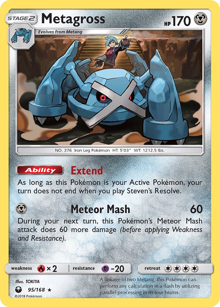 Metagross (95/168) (Prerelease Kit Exclusive) (Theme Deck Exclusive) [Sun & Moon: Celestial Storm] | Local Legends